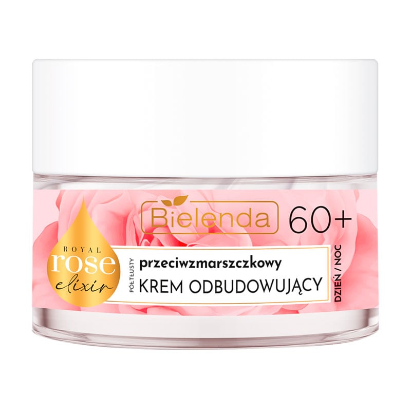 Відновлювальний крем для обличчя Bielenda Royal Rose Elixir Face Cream 60+ проти зморщок, 50 мл